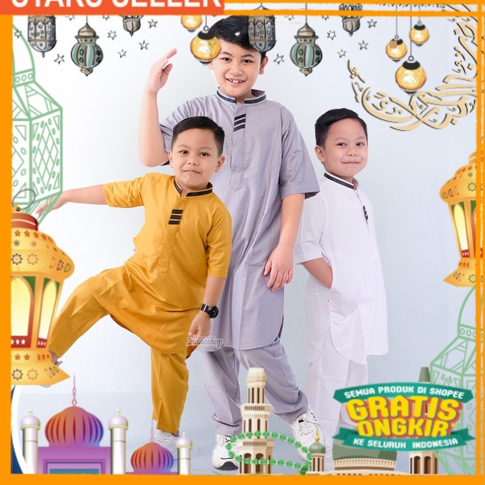 Koko Turki Anak MODEL GAMIS ANAK USIA 1-14 TAHUN BAHAN TOYOBO KEREN RICHI/ Pink Dusty Fanta Merah mu