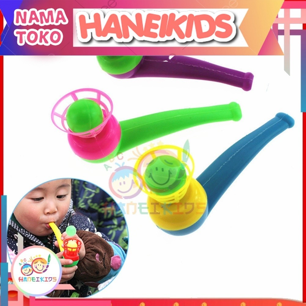 Peluit Bola Tiup / Cerutu Bola Tiup / Terompet Tiup Bola / Mainan Jadul Terapi Wicara Autis