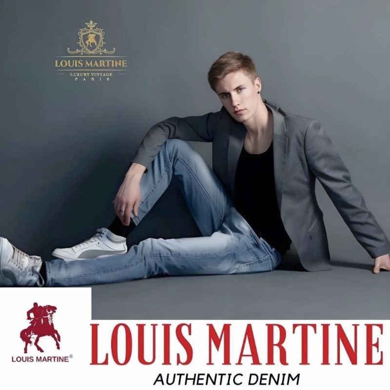 celana jeans panjang Pria Louis Martine 100% original