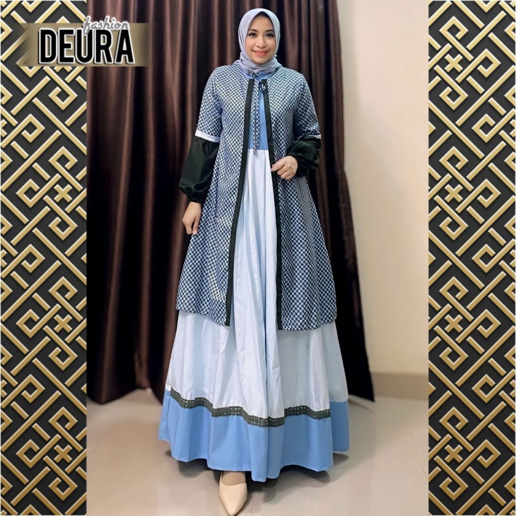 DEURA FASHION - Set Gamis Lebaran Deura SD-397 / Gamis Deura Terbaru / Gamis Deura Original