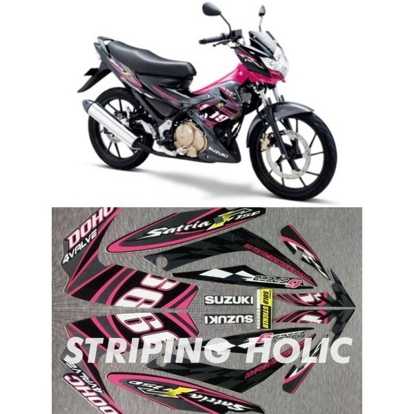 STIKER STRIPING SATRIA FU 150  2012 PINK