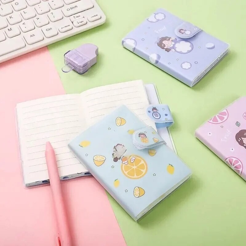 

Portable Mini A7 Notebook Snap-on Cover Girl Personal Diary Compact Size Easy Carry Pocket Notebook