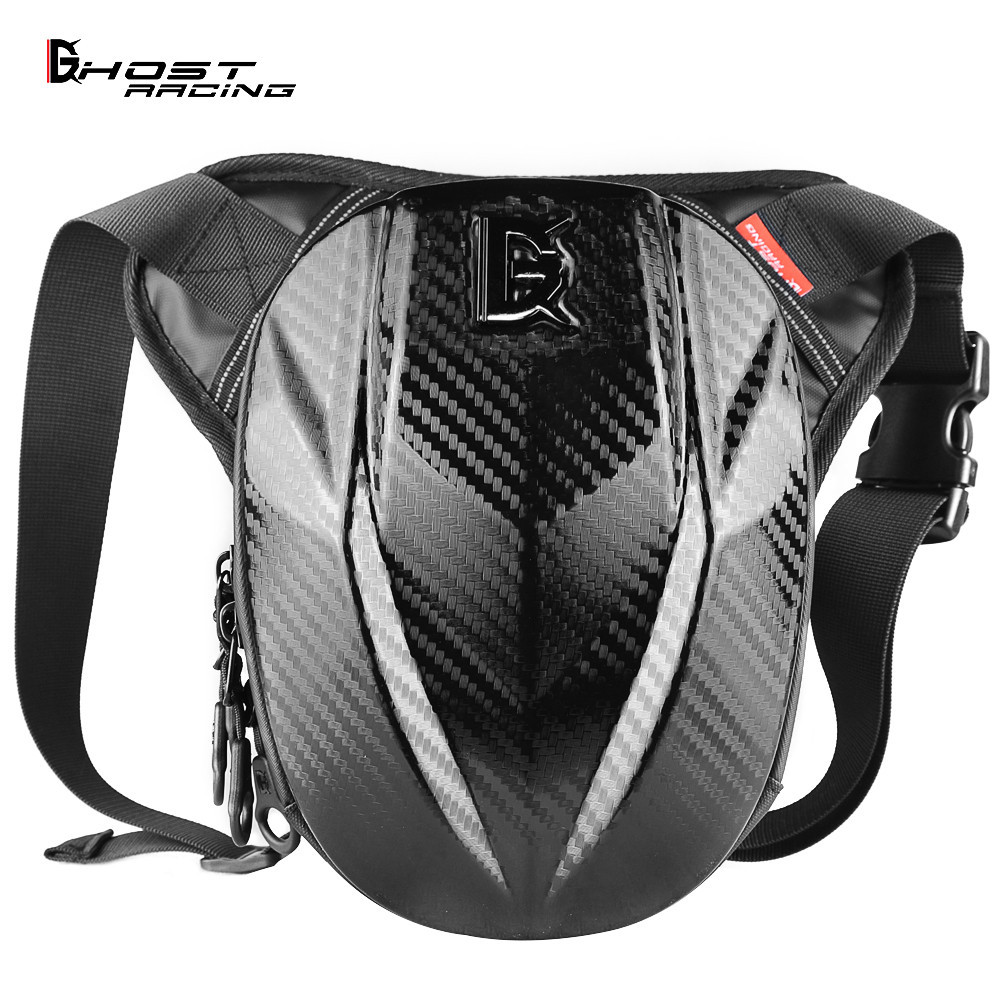 Tas pinggang sepeda motor pria wanita tahan air tas kantong kaki sepeda motor Universal bersepeda