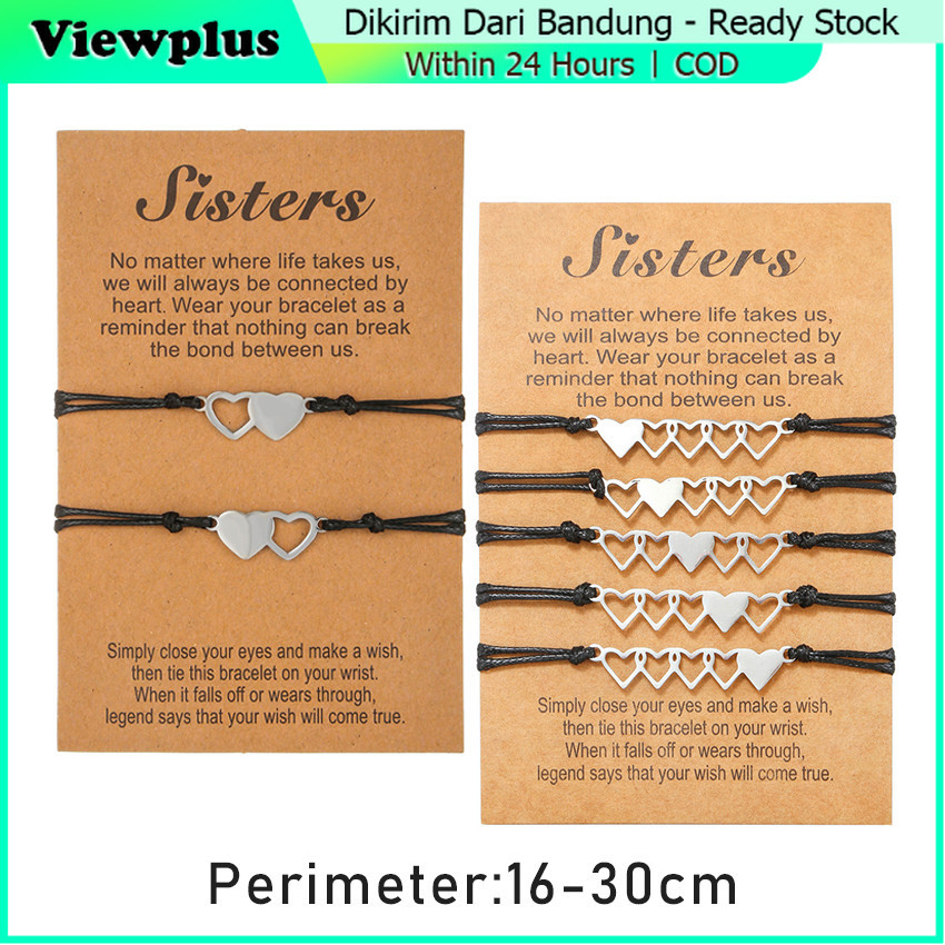 5Pcs Gelang Couple Pasangan Persahabatan Gelang Persahabatan Tali 5 Orang Gelang Best Friend Persaha