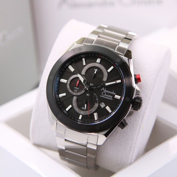 ALEXANDRE CHRISTIE AC 6674 / AC6674 SILVER BLACK ORIGINAL