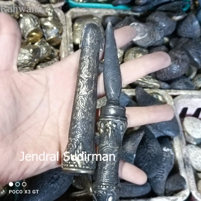 

ajimat pusaka tombak berangka full kuningan Murah Meriah JD21 Antik