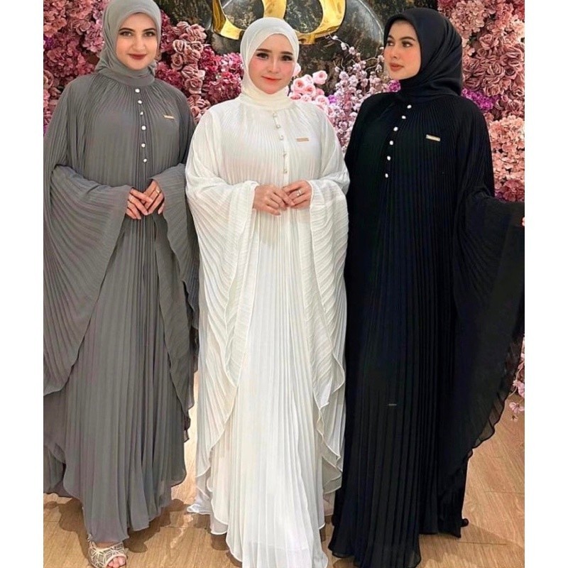 PROMO CUCI GUDANG FLASH SALE dress Prisket Gamis PLisket shellasaukia Terbaru original Gamis Prisket