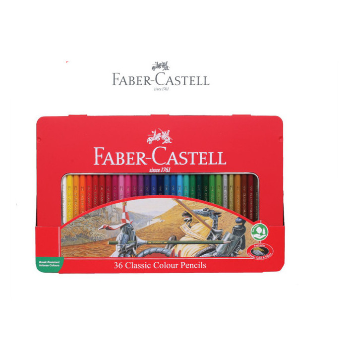 

(HASANS HOME)Faber-Castell Colour Pencils In Tin Case 36 L / Pensil Warna Faber Castell Isi 36 / Fc, Col Pencils In Tin Case 36L-115846