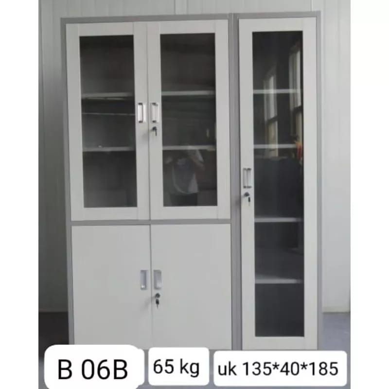 Lemari Arsip Rak Buku Plat Besi 3 Pintu Import B06B
