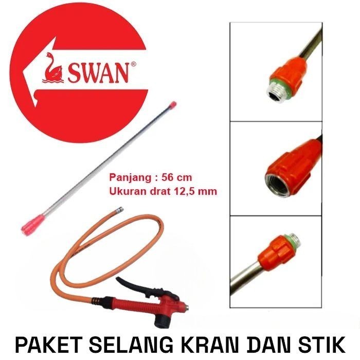 PAKET KRAN SELANG STIK SWAN MANUAL 14 LITER/ SPRAYER SWAN PCC