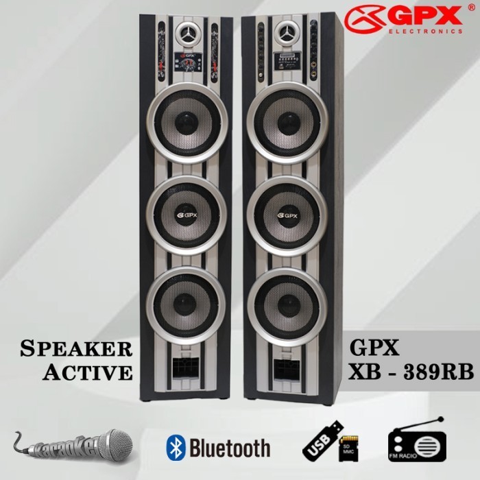 BIG RAMADHANSALE11 Speaker Aktif GPX XB 389 RB / XB389RB HIFI Stereo Active Speaker