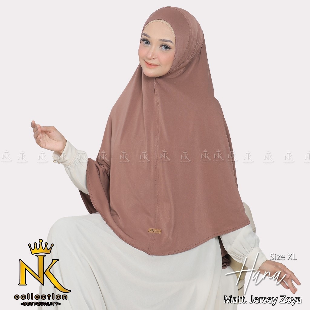 Kerudung Instan Malay Antem Hana XL Jilbab Instan Jumbo Jersey Zoya
