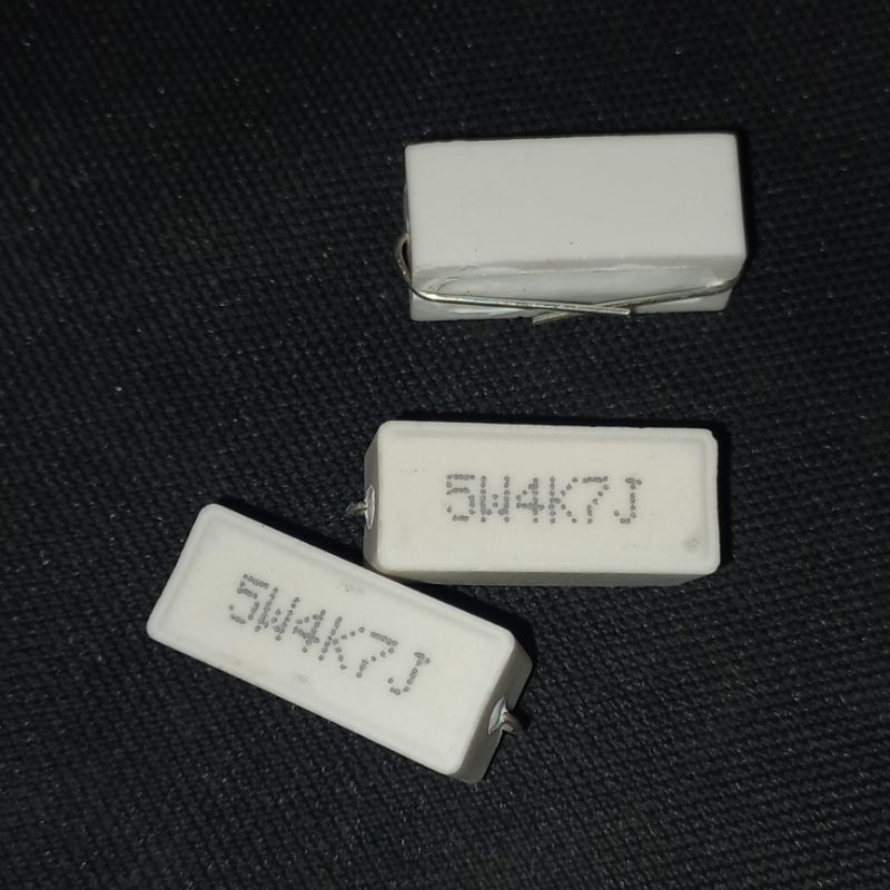 R kapur 4k7 4,7K 4.7K 5w 5watt 5 watt Resistor balok kilo Fajar elektro 2