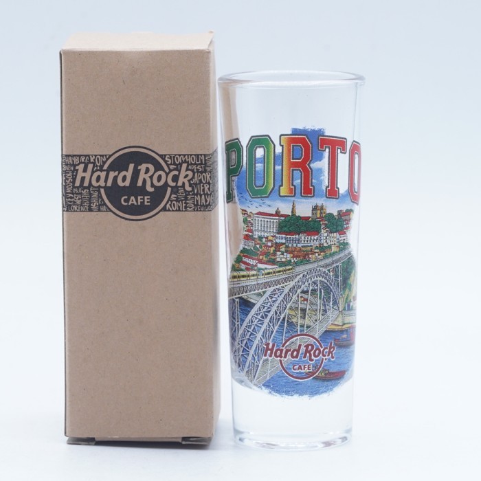 Hard Rock Cafe Porto Portugal City Cordial Logo Shoot Glass Gelas Hardrock Original Merchandise Oleh