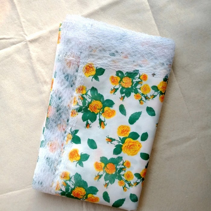 [[PREMIUM]]BEST PROMO Taplak meja makan woterproof anti air/ taplak meja makan renda - Kuning