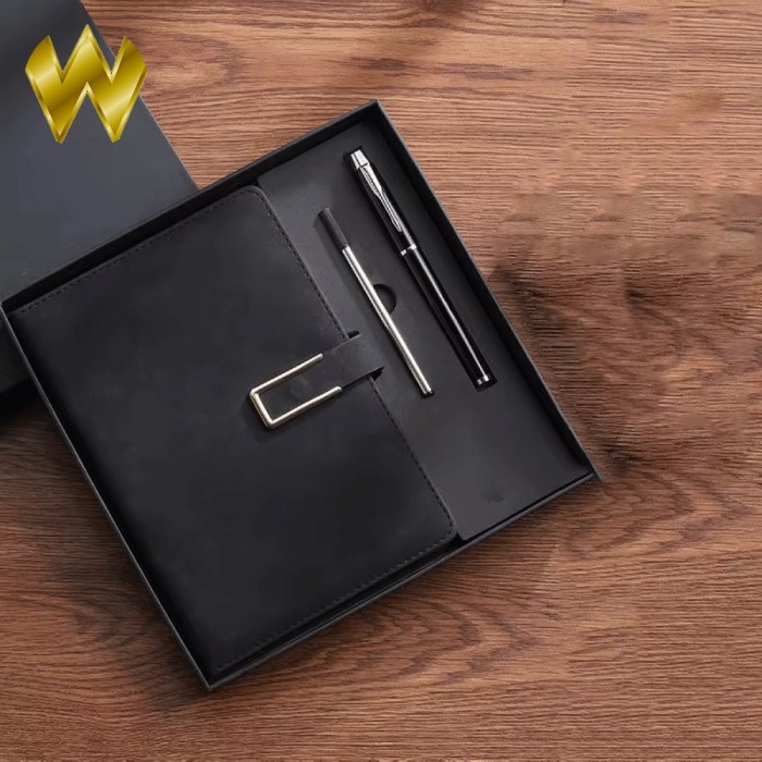 

ANDMA Buku Catatan Kerja Kantor Bisnis Cover Kain Agenda Notes Binder Kado