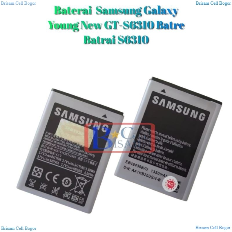 Baterai  Samsung Galaxy Young New GT-S6310 Batre Batrai S6310