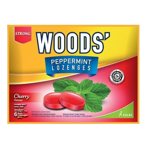 

PERMEN WOODS PEPPERMINT LOZENGES 6' - CHERRY - Pharna Mart