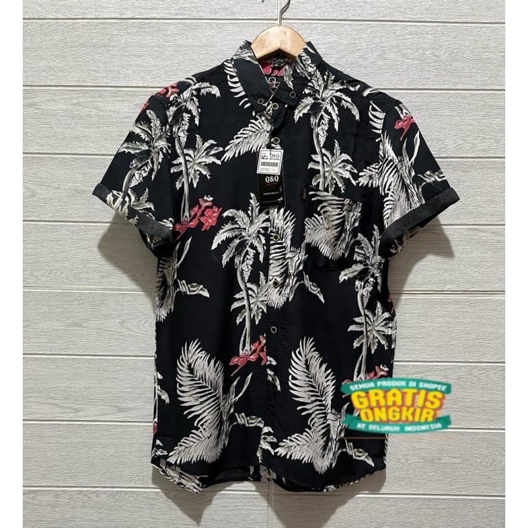 TPK/Kemeja pantai Brand distro Surfing Hurley Lengan pendek Pria Murah - art5, M/ bsar jumbo mantel 