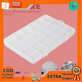 

Kotak Penyimpanan Perhiasan Grid Box Multifunction Organizer 13 Slot - J13/J24