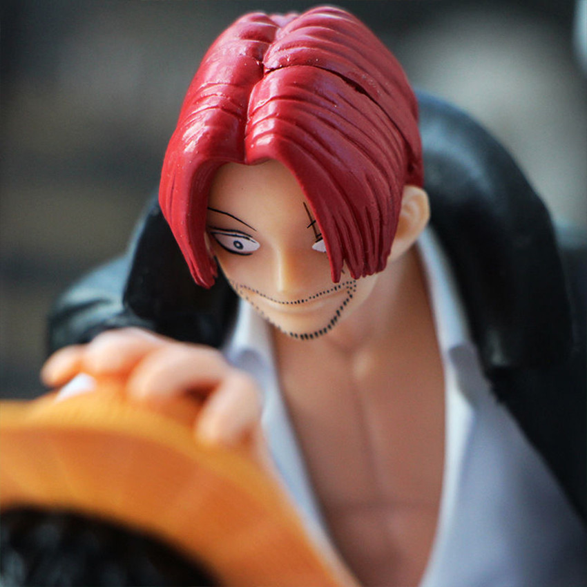 Action Figure One Piece Luffy & Shanks Red Haired Shanks Touch Head Luffy Action Figure