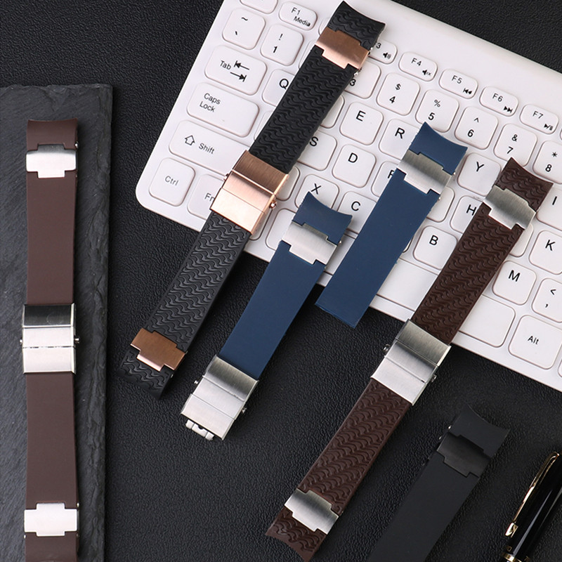 Quality 22x20mm DIVER and MARINE Waterproof Silicone Rubber watchband Wrist Watch Band Belt For Ulys