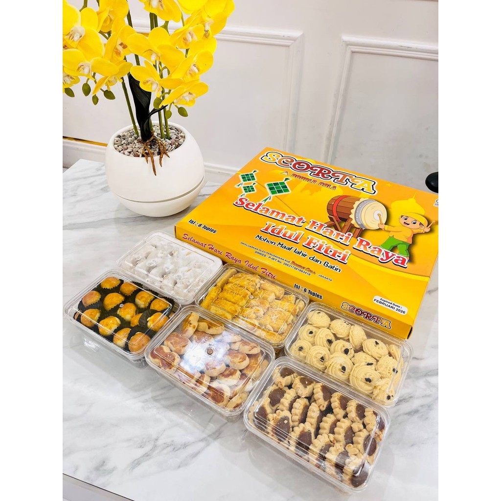 

HAMPERS LEBARAN VIRAL-PAKET KUE KERING LEBARAN IDUL FITRI-HAMPERS LEBARAN IDUL FITRI 1 KOTAK ISI 6 PCS