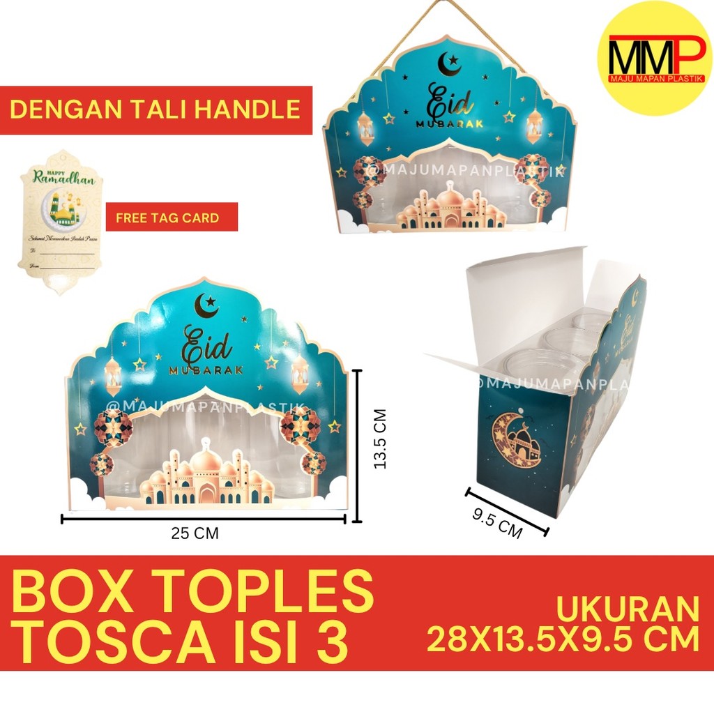 

BOX HAMPERS TOPLES TOSCA ISI 3 IDUL FITRI LEBARAN