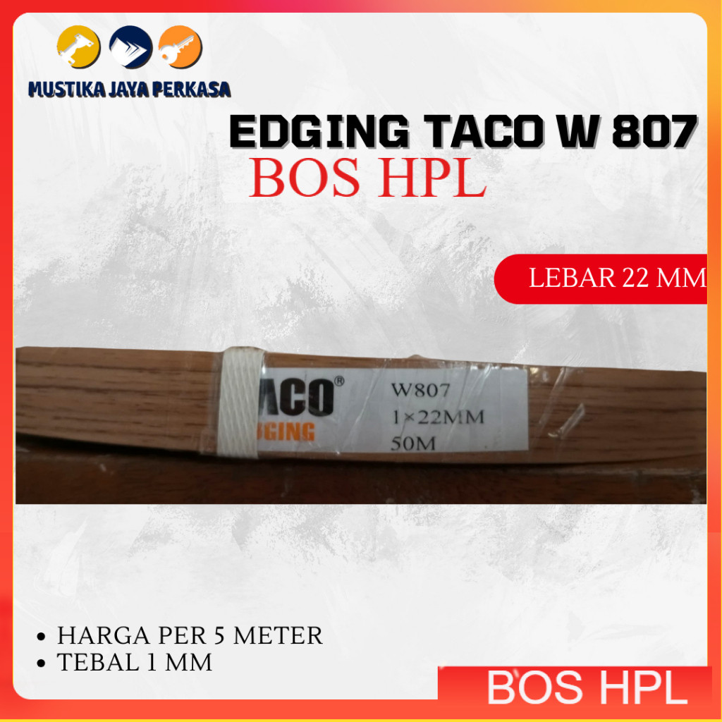 Per 5 Meter Edging Taco W 807 1 x 22 Mm Woodgrain HPL TH 807 2 cm