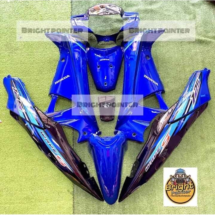New Cover Body Custom Warna Biru Ungu Body Halus Sepaket Motor Supra X 125 Lama