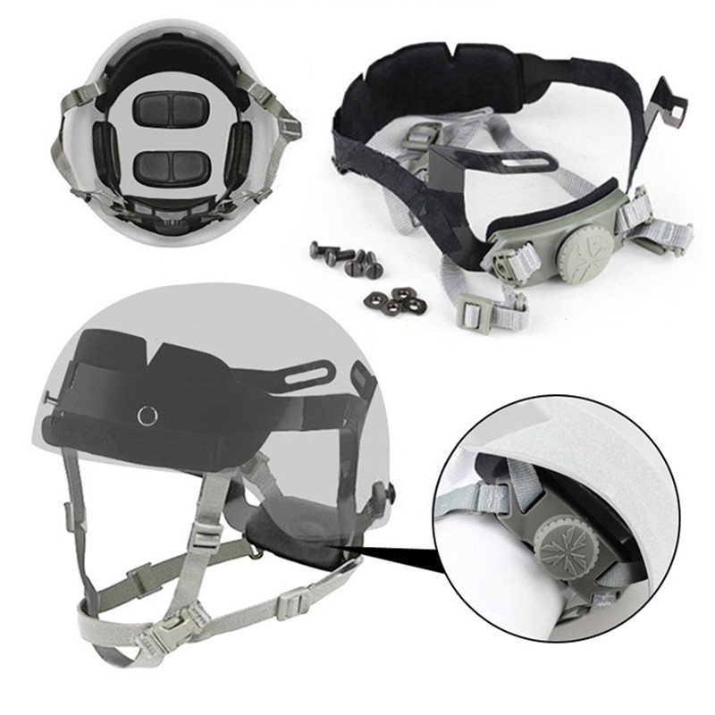 Tactical Helmet Inner Suspension Locking System Adjustable Fast Helmet Strap Shooting Hunting Airsof