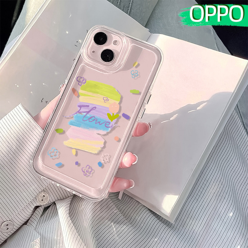 Lucu Oil Case Bening OPPO Find-X8 A60 Reno 12 Realme-C53 Note-50 C51/C51s OPPO A3-Pro 12F A79 Casing