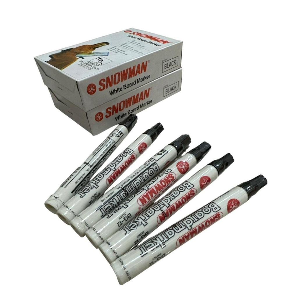 

RB [ 1 Box ] Spidol Whiteboard Snowman BG-12 / Spidol Papan Tulis Snowman BG12