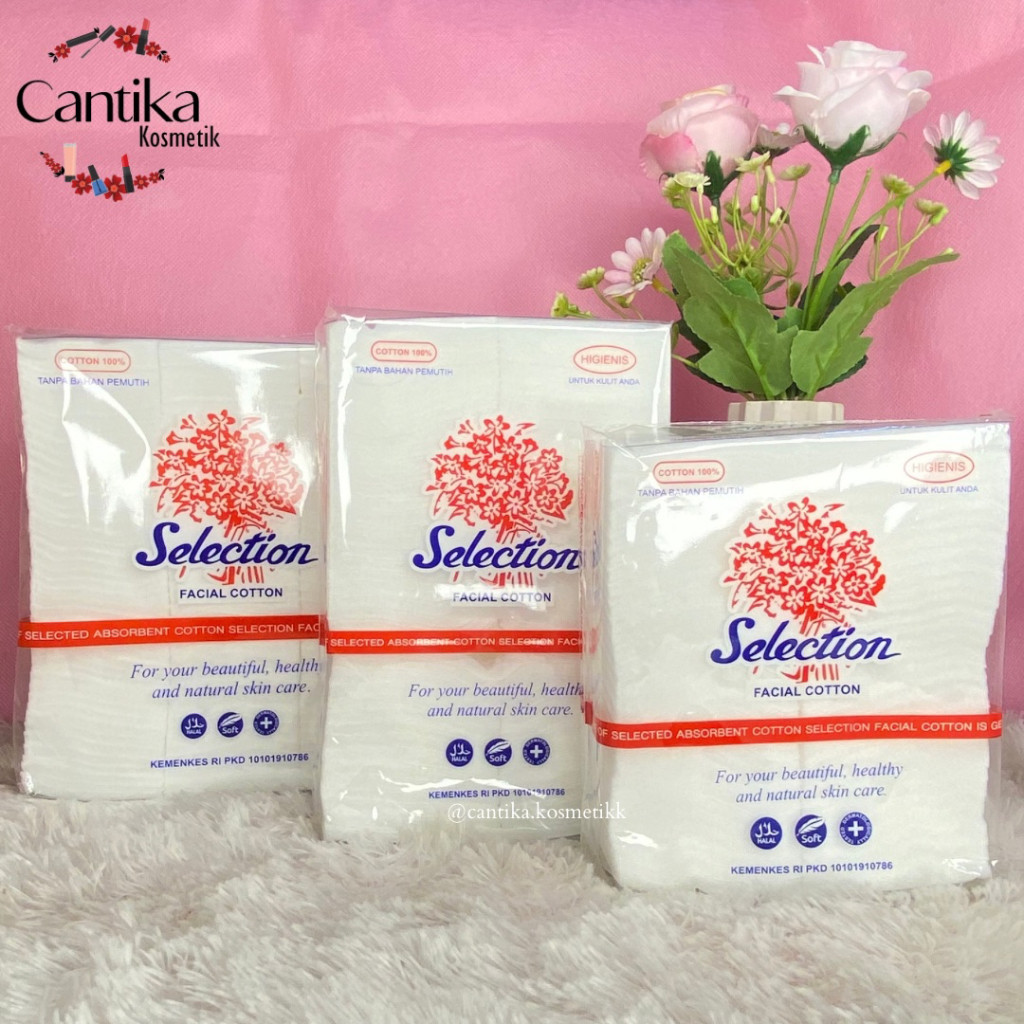 ♥ CANTIKA ♥ SELECTION kapas lembut medis kosmetik penghapus makeup bedak kecantikan skincare bisa un