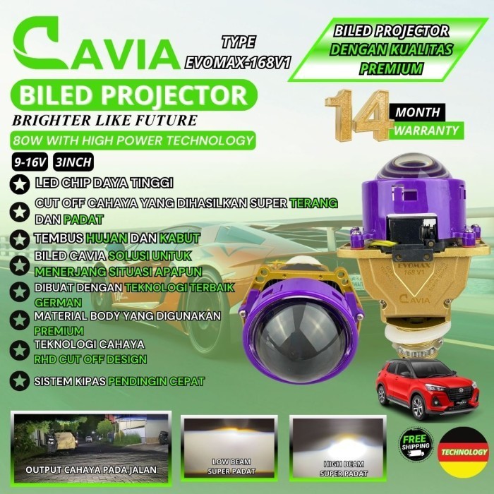 CAVIA-PREMIUM BILED PROJIE PROJECTOR LED MOBIL DAIHATSU ROCKY SUPER TERANG
