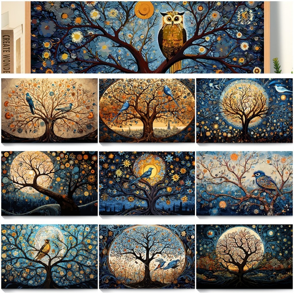 

Paint by numbers Handpainted Canvas painting money tree drawing pattern Painting by numbers For adults Home decor 60x75cm