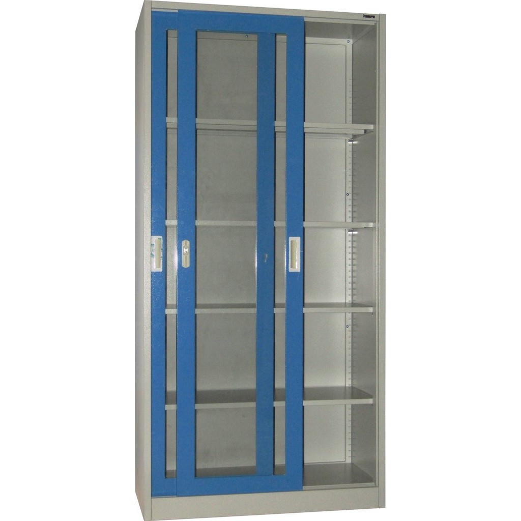 

PROMO!! -Lemari arsip besi pintu kaca geser merk Kozure