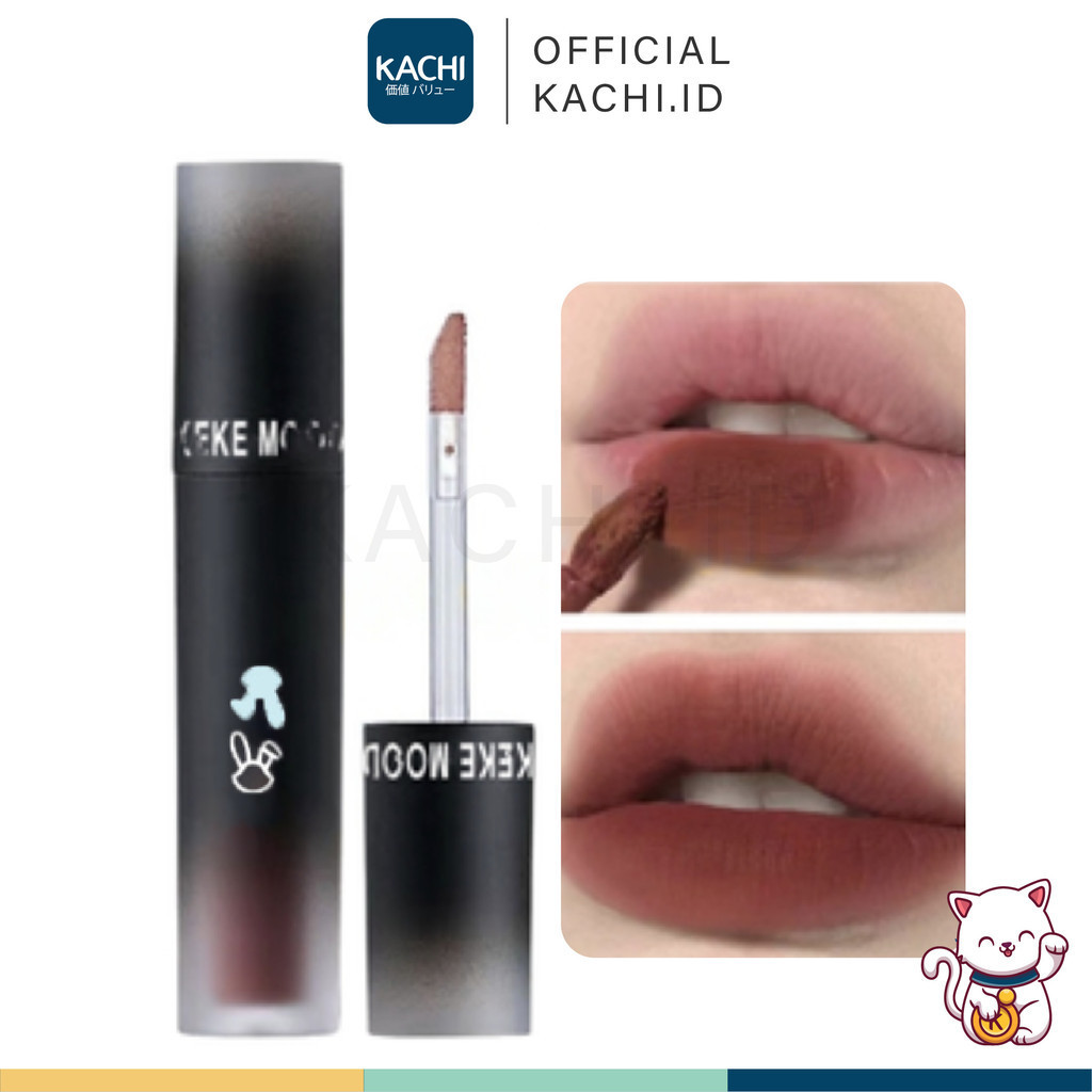 KACHI - KEKEMOOD Matte Lip Glaze Dark Series Lipstick Warna Gelap Cappuvini Lipstick Matte Velvet Li