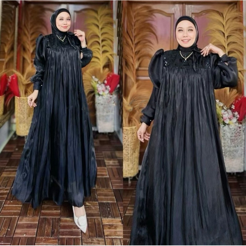 AZIZAH GAMIS SET/ BAJU GAMIS WANITA SETELAN (FREE HIJAB)