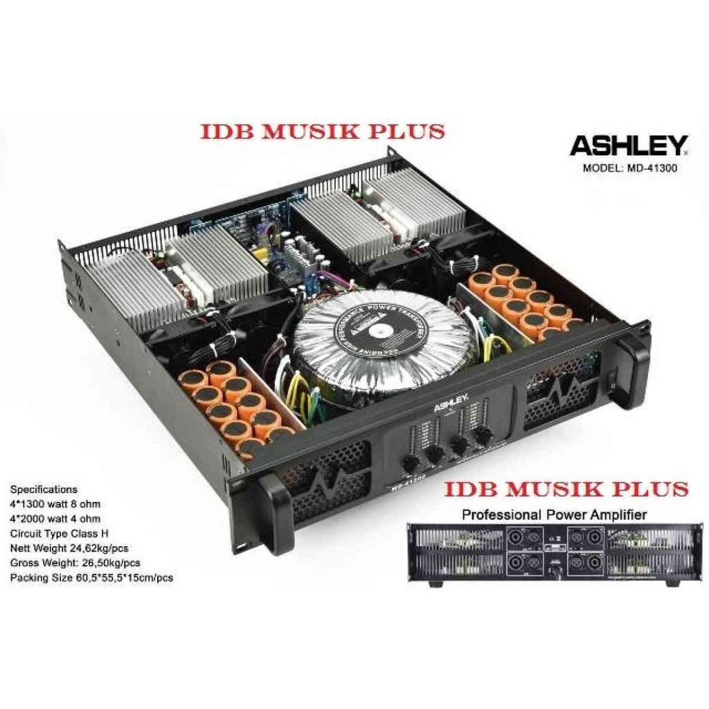 New Power Ampli 4 Channel Ashley Md41300 Md 41300 Resmi Promo