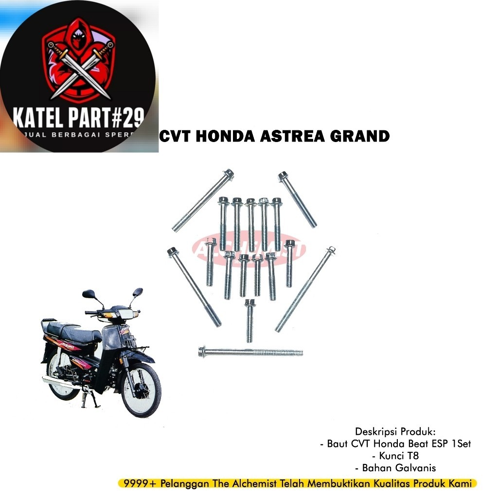 Baut Block Mesin Astrea Grand / Baud Bak Mesin Kanan Kiri Honda Astrea Grand 1 Set