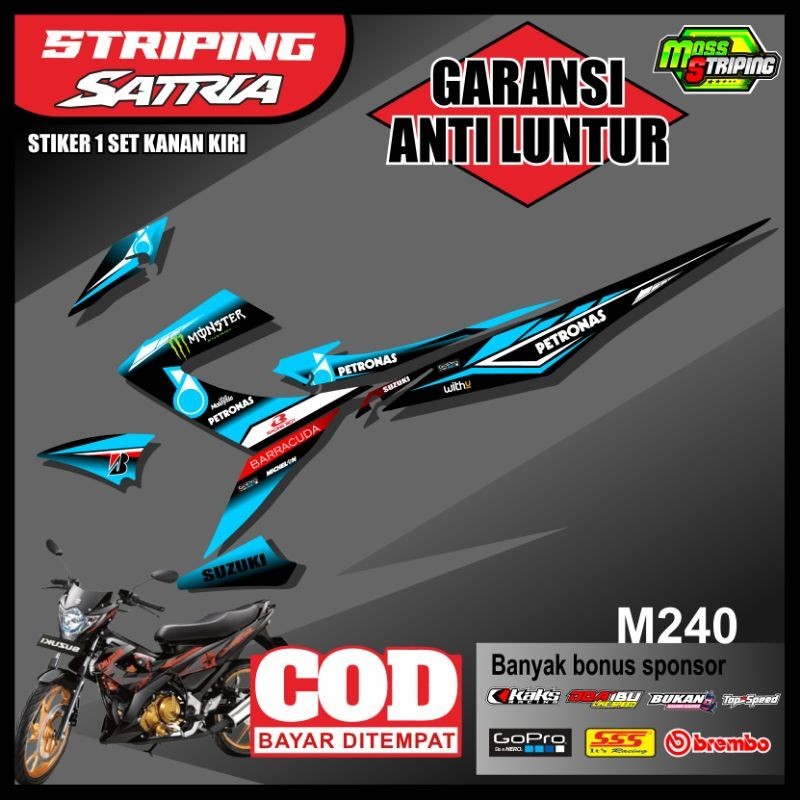 INDO Striping - Striping Sticker List Variasi Motor all new Suzuki Satria Fu new 150 cc libery petro