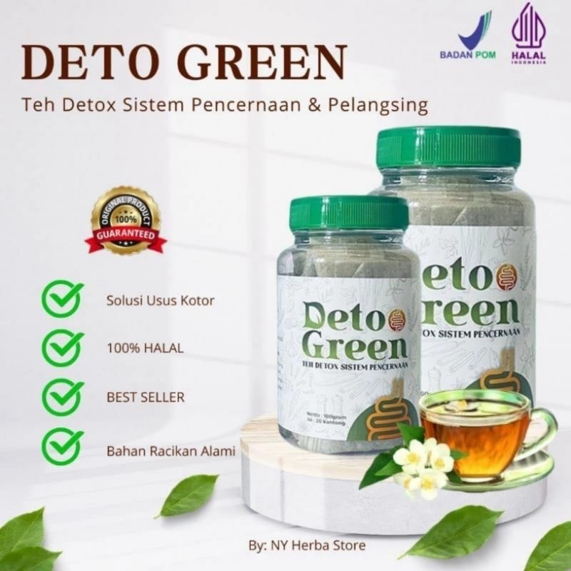 

(PAKET HEMAT 2 BOTOL) Deto Green Teh Detox Pelangsing Badan Ampuh Melancarkan BAB Sembelit Dan Mengobati Lambung