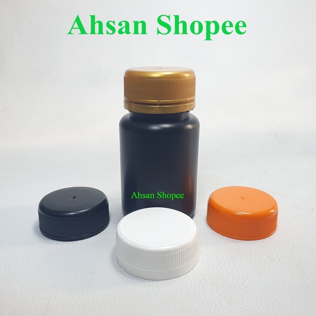 Ester C 60 Kapsul Hitam Hdpe / Botol Obat / Botol Ester C 60 Kapsul Hitam / Botol Obat Kosong