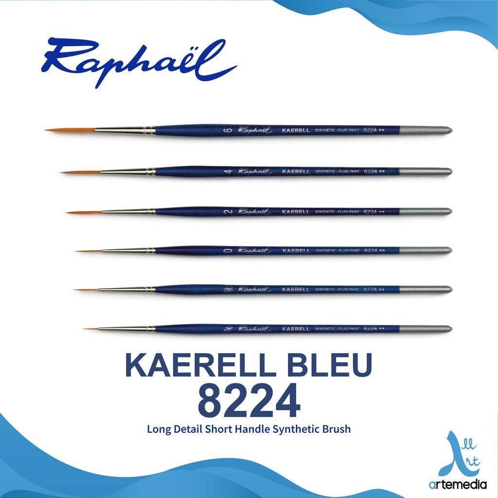 

Raphael 8224 Kuas Lukis Long Detail Kaerell Bleu Synthetic Brush SH