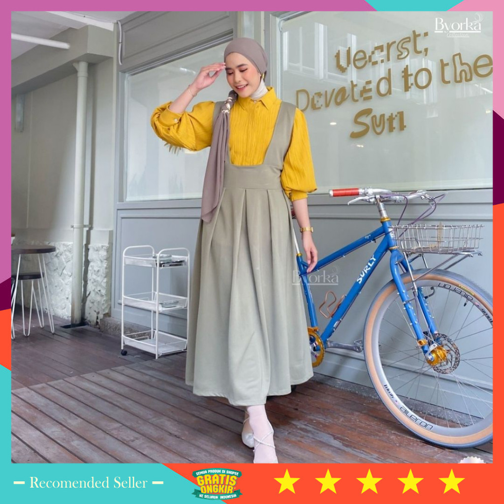 Gamis wanita lebaran Premium Model terbaru 2024 / overall wanita dress korea baju kodok wanita korea