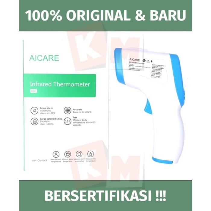 Thermometer Infrared AICARE A66 Alat Pengukur Suhu Badan