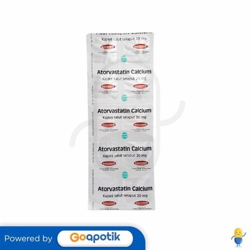 Atorvastatin Calcium Dipa 20 Mg Strip 10 Kaplet