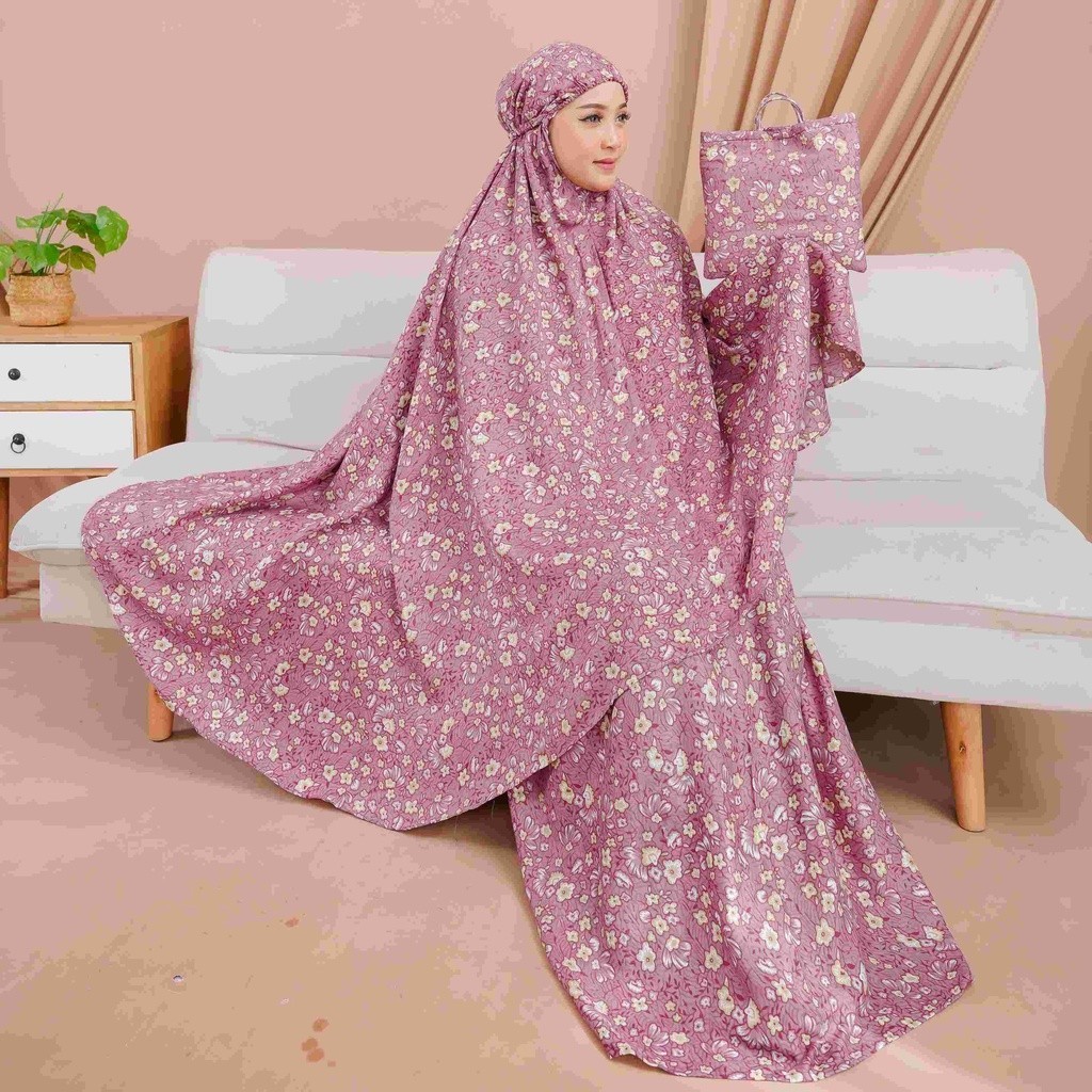 mukena dewasa rayon bali aluna size standart