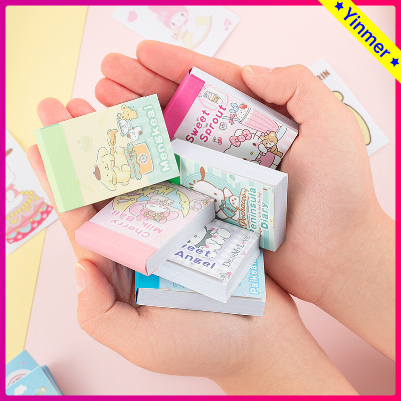 COD✨50Pcs Stiker Buku Sanrio Kartun Stiker Buku Besar Tangan Anak Lucu Buku Bahan Stiker Stiker Deko